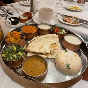 a plate of indian food