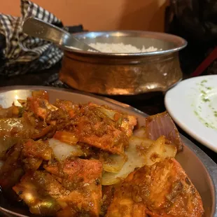 a plate of food on a table
