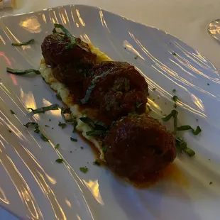 Meatball with Polenta Appetizer