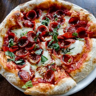 Charred pepperoni Pizza