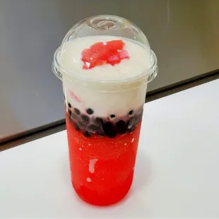 Watermelon  Slushy w Tapioca &amp; Cheasy Foam