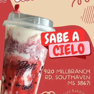 a drink in a plastic cup