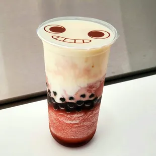 Grape Slushy with Cheasy Foam &amp; Tapioca