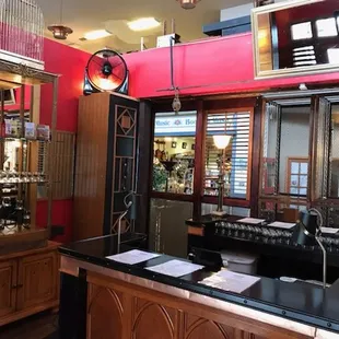 the bar area of the restaurant
