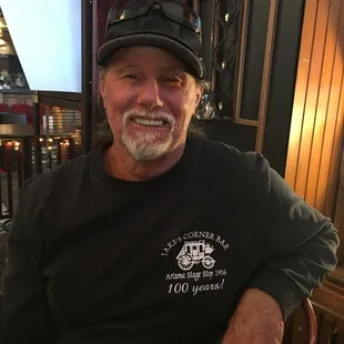 a man sitting at a table