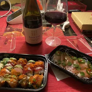 Yellowfin Serrano, Angel roll and sunset roll