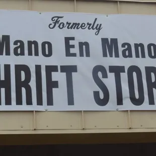 Formerly Mano en Mano thrift shop