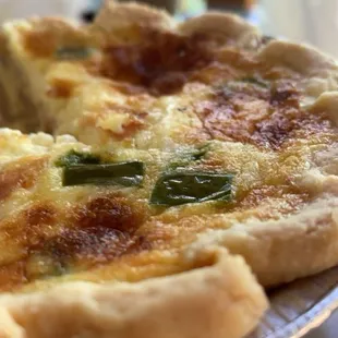 Ham, jalapeño, cheddar quiche