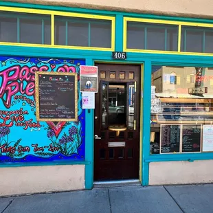 the front of the restaurant