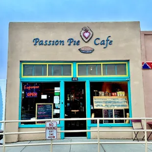 the front of the building