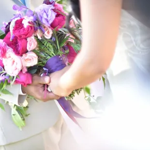 My boho-luxe jewel toned bridal bouquet Photo credit: Ed Pingol Photography