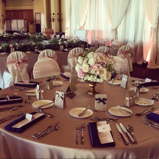 Our wedding reception guest table centerpieces