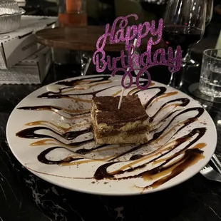 Birthday tiramisu