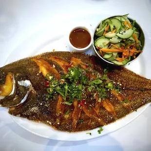 Whole Crispy Flounder