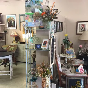 "HEART ART" at Past and Present Antiques in Oakdale-  Featuring Silks by Nina and one of a kind Mixed Media Art pieces!