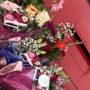 Three lovely flower bouquet's