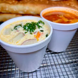 Handmade, Comforting Minestrone and Zuppa Toscana Soups!