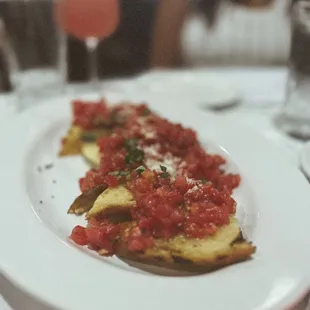 a plate of food on a table