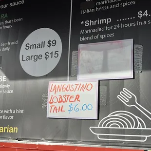 Langostino Lobster Tail is on the menu