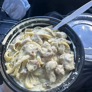 Pesto Fettucine with Chicken
