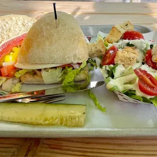 Cold Cut Italian Sandwich with Ceasar Side Salad.