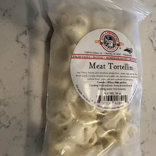 a bag of meat tortellini