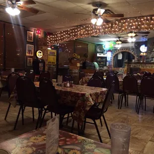 The interior, which is decorated nicely.