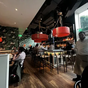 Cool vibes in the bar and dining area.