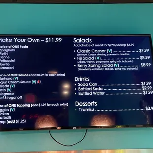 Make Your Own Pasta options