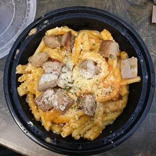 House made Chefs Pasta with Vodka sauce and Italian sausage