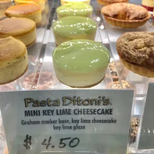 Mini key lime cheesecake