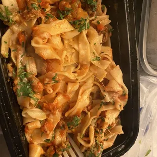 Bolognese (I think they called it something else though) good! Not a ton of sauce , pasta was good