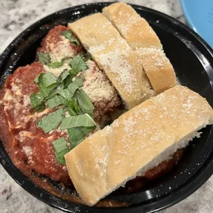 Meatballs and bread