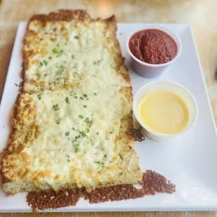Cheese Breadsticks with marinara and garlic sauce
