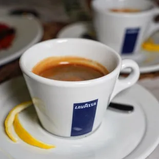 a cup of espresso coffee