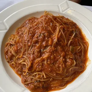 Angel Hair Bolognese Pasta Dinner