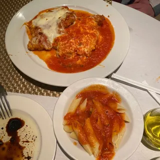 Chicken Parmigiana Dinner with Salad