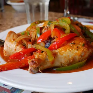 Roasted Chicken Peppers and Onions Dinner