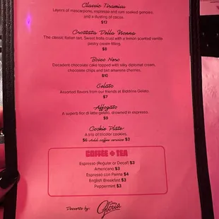Dessert Menu 1/17/25