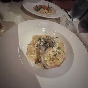 Mushroom ravioli