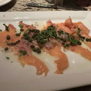 Salmon carpaccio