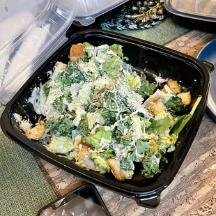 Pasta On The Fly, Maple Street. This is the Super Caesar Salad. Wow, the best salad I have had in a long time.