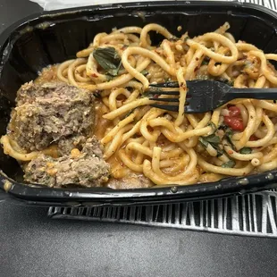 Undercooked meatball