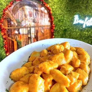 Gnocchi with pink sauce