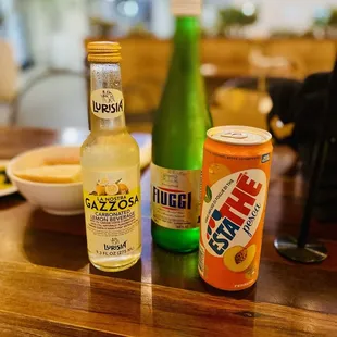 EstaThe (Peach Tea) Classic Soda (similar to 7Up) Frizz-ante Soda Water