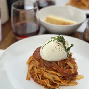 Pasta Arrabbiata with Burrata Cheese