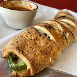 Stromboli- sub was warmish and tasted terrible. Sauce was no good.