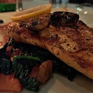 Salmon and spinach