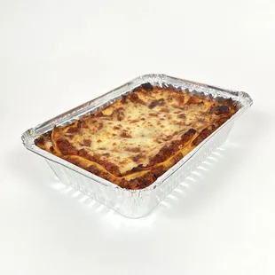 a lasagna in a pan