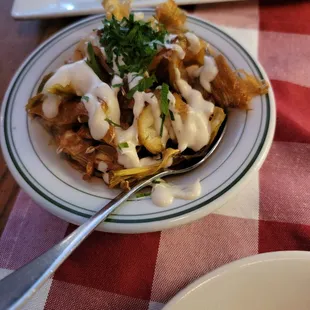 Fried artichokes with mustard aioli